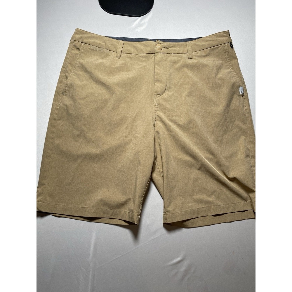 Quiksilver Amphibian Shorts Mens 36 Khaki Brown DryFlight Boardshorts Hybrid
